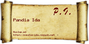 Pandia Ida névjegykártya